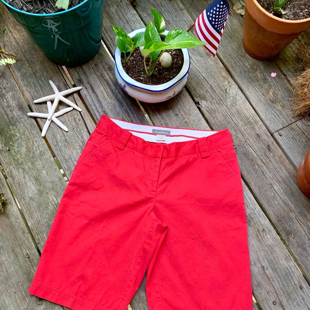 Ladies red Tommy Bahama Bermuda shorts